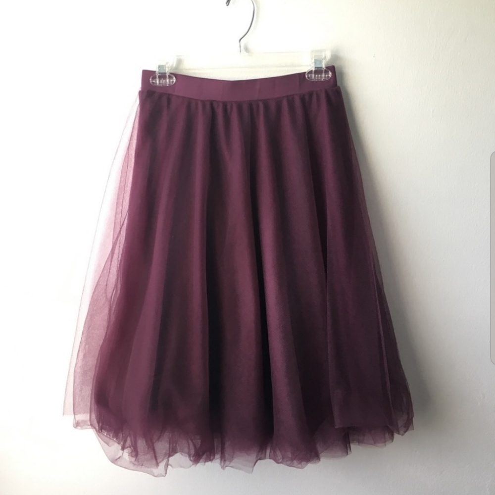 Bergundy Tulle Skirt - Picture 5 of 5